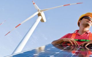Tradies solar panel wind turbine climate change